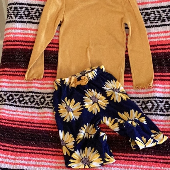 Floral pants, with garanimal long sleeve top-SZ 3T - Picture 1 of 2